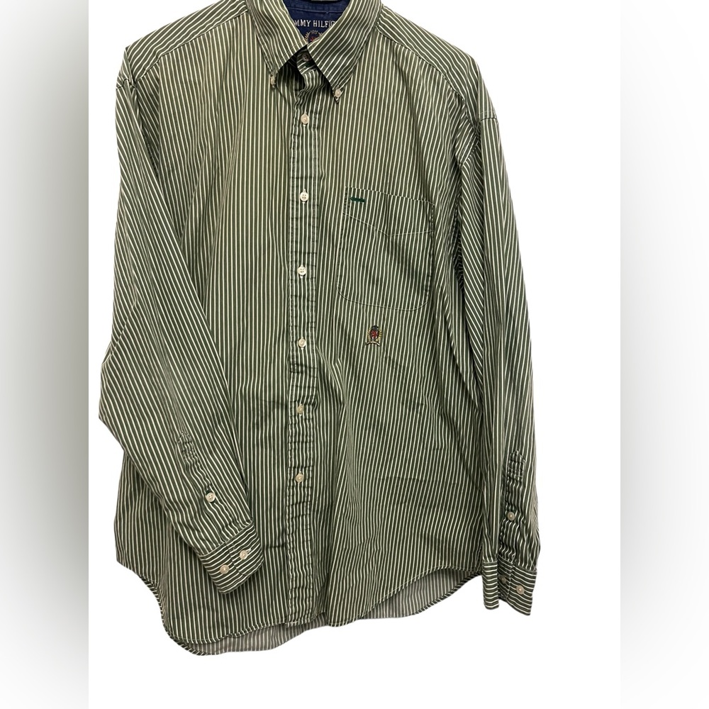 Vintage tommy Hilfiger Green Button up.